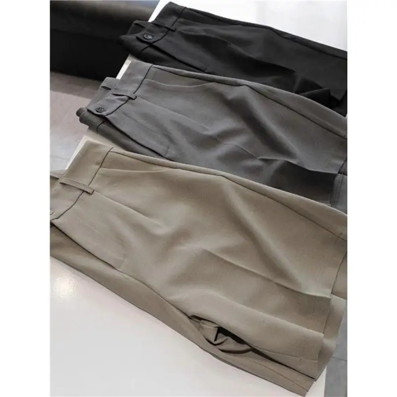 

Large Size 300 Pou New Trendy Loose Sports Casual orts ex Spring Summer Faion Five-Quarter Pants Straight Leg Casu...