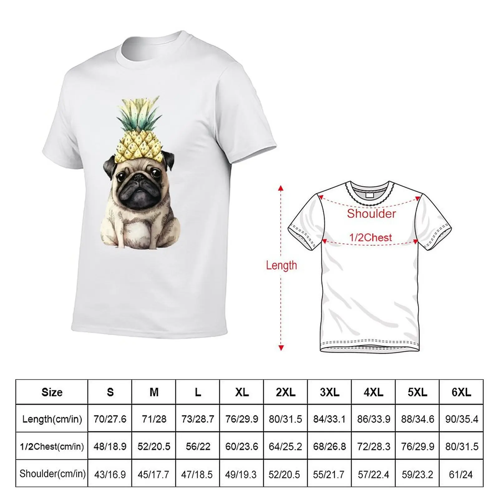 Pug-napple: A Tropical Delight T-Shirt vintage t shirts gifts for boyfriend tshirts for men