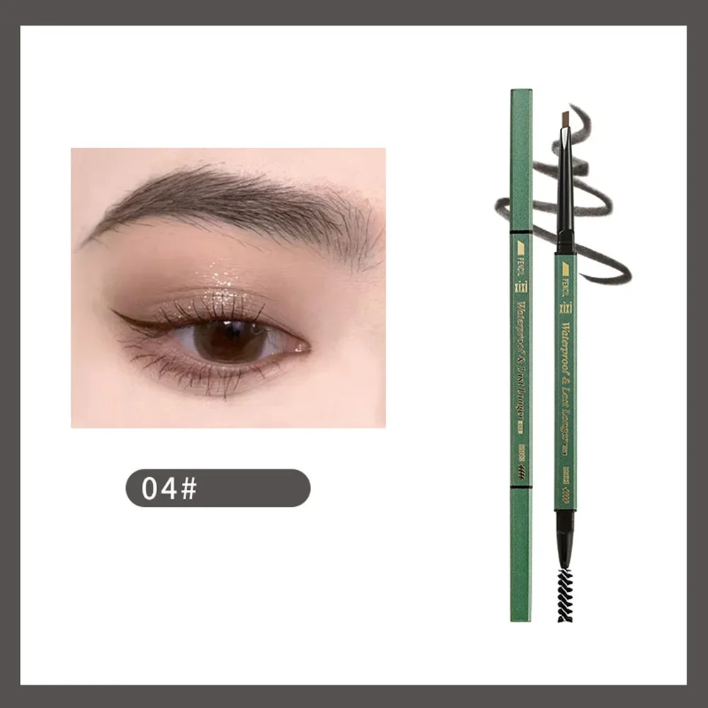 Waterproof Eyeliner Eyebrow Pencil with Eye Brow Brush Multi-purpose Korean Cosmetics for Women Smooth Eye Brow Pens Make Up