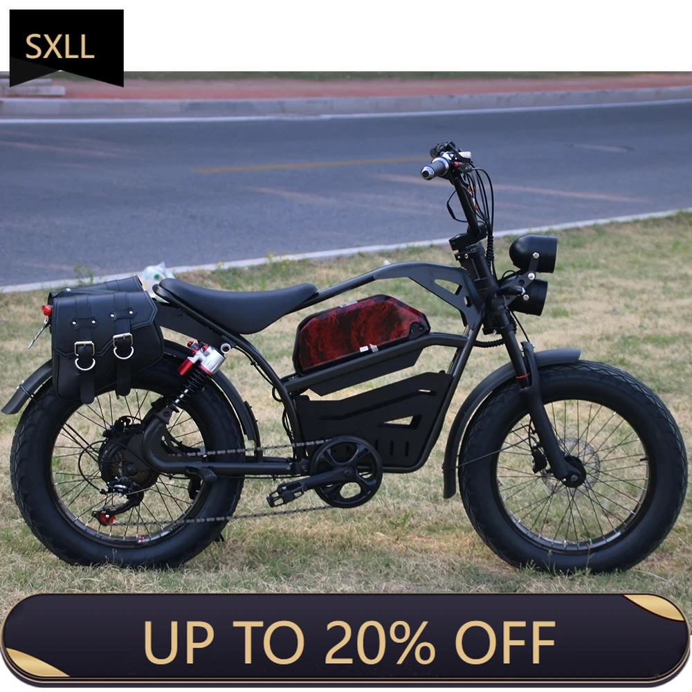 

SXLL оптовая продажа 48 В 1500 Вт мотор электрический горный велосипед 20 дюймов толстая шина ближний мотор-концентратор электрический велосипед картон стальная рама Ebike