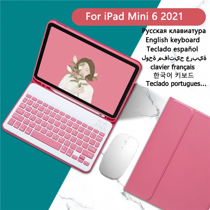 

7 inch Keyboard for iPad Mini 6 Case 2021 with Pencil Slot for Funda iPad Mini 6 Keyboard Case Mini 6th Generation 8.3 inch 2021