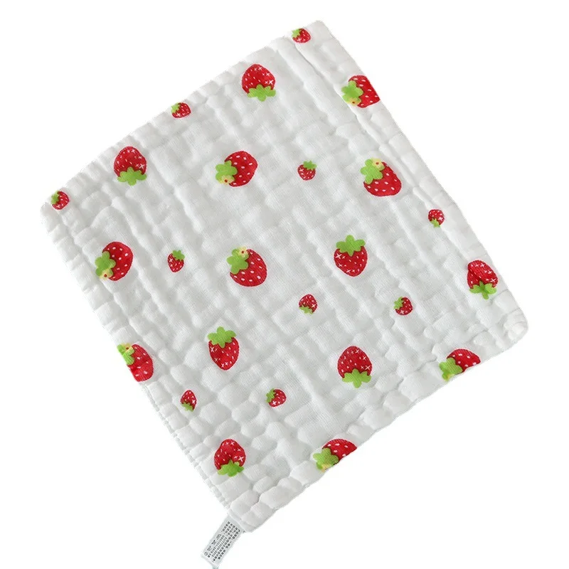 3Pcs Baby Towel Face Washcloth Muslin Squares Cotton Hand Wipe Six Layers Gauze for Bathing Feeding Kids Handkerchief 25x25cm