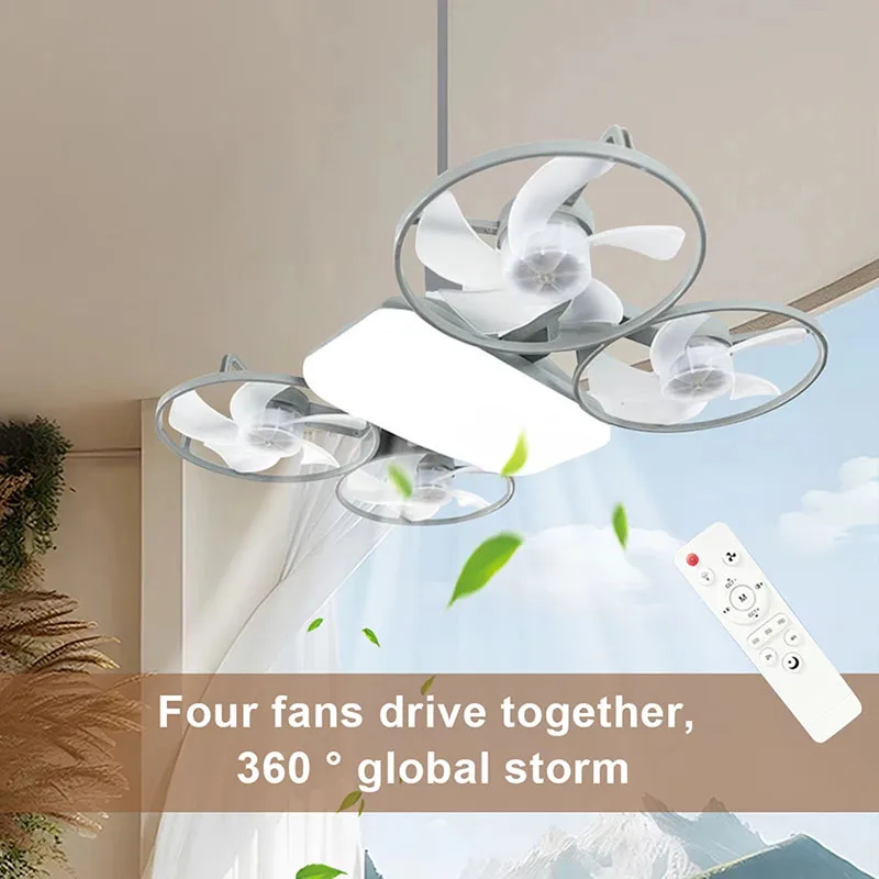 3-Speed 2-in-1 Ceiling Fan Light Dimmable 3-Color Temp Ceiling Fan Light with Remote Remote Control Adjustable