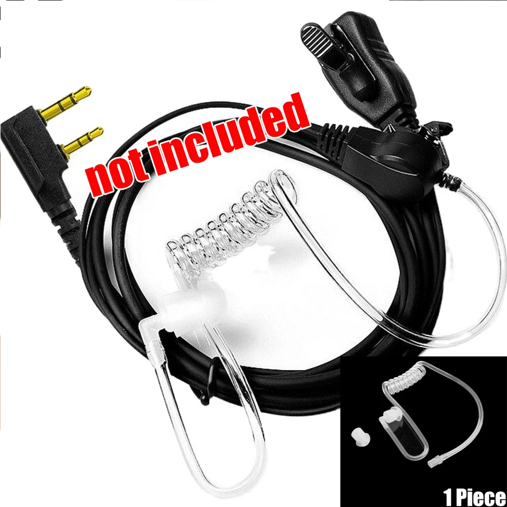 Silicone Earphone Transparent Coil Acoustic Air Tube Earplug For Two-Way Radio Walkie Talkie Earpiece Headset Accessories