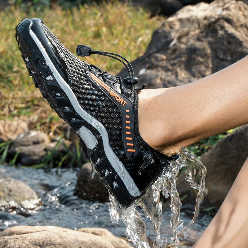 2024 Nieuwe Mesh-Oppervlak Ademende Wadingschoenen Voor Mannen En Vrouwen Dezelfde Antislip-Wandelschoenen Voor Buiten