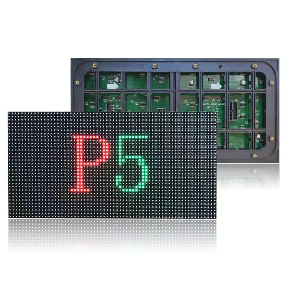 

Outdoor TV Screen SMD HD P5 320*160mm Full-color Led Display Digit Panel AC100-240V supports DVI VGA RJ45 WIFI USB