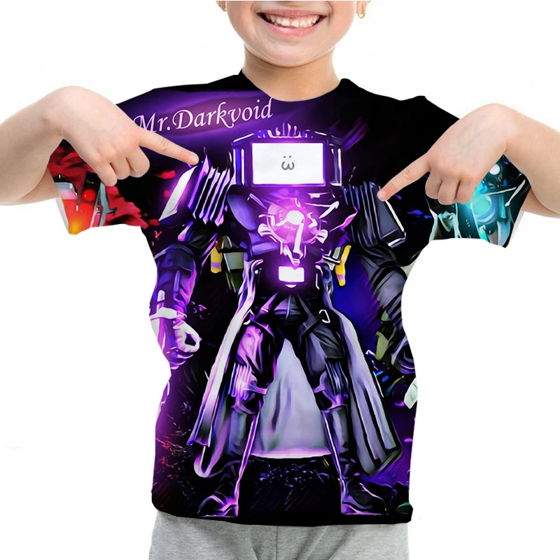 Skibidi Toilet T-shirt Kids Summer O-neck Short Sleeve Tee T Shirt Boys Girls Cartoon Casual Tshirt Camiseta Children's Clothing