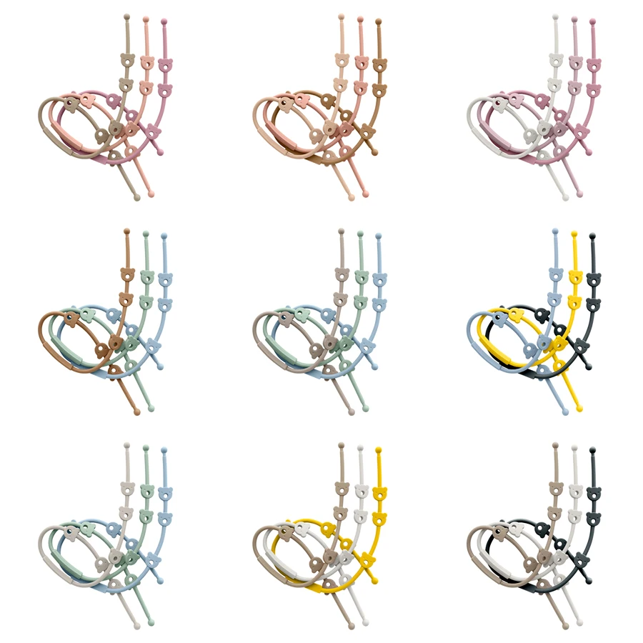 3 шт., детская силиконовая цепочка-держатель