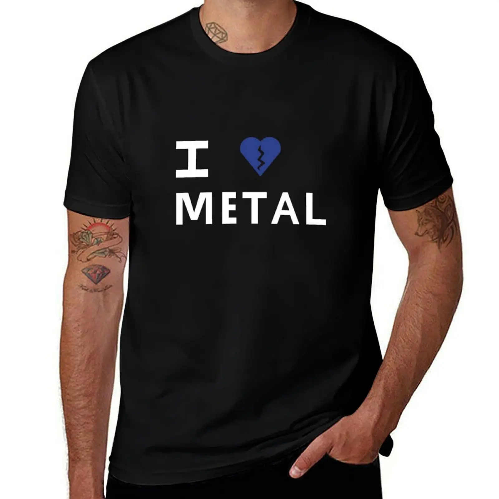 i love metal elliot smith black T-Shirt Independence Day Short Sleeve T-Shirt