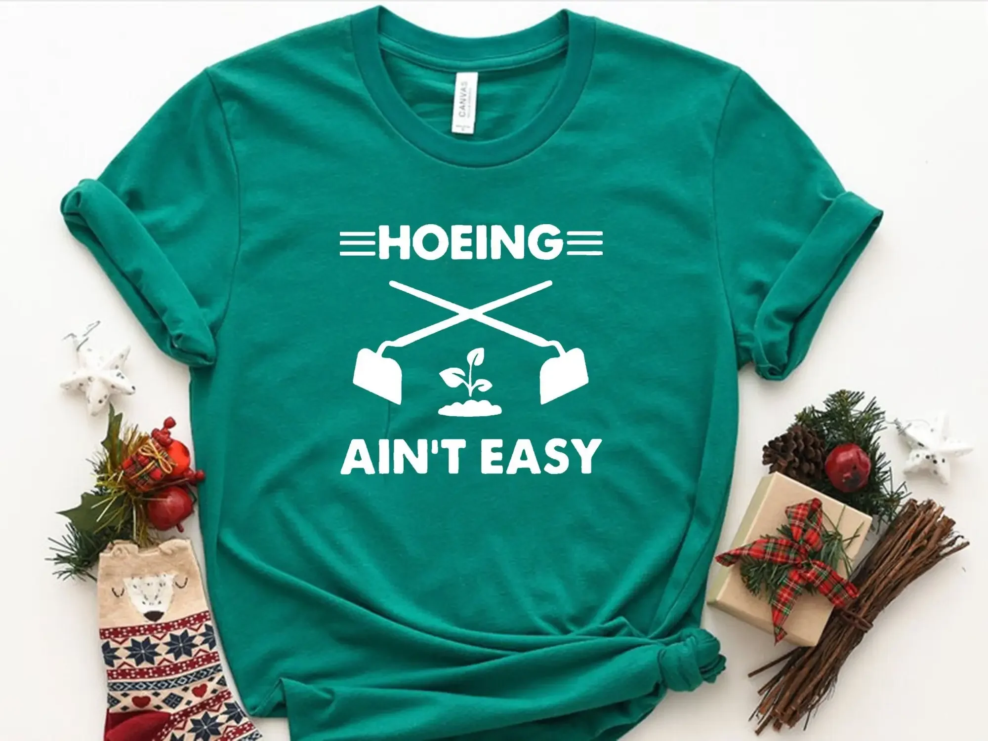 Gardener T Shirt Plant Lover Farmer Hoeing Aint Easy For Gardeners Botanical Gardening Garden