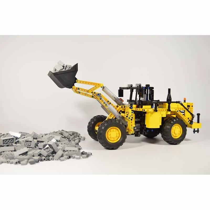 

Строительные блоки, будозатор, колесный погрузчик, экскаватор, 1108 шт., рождественские игрушки, подарочные украшения, подарки на день рождения MOC-142395