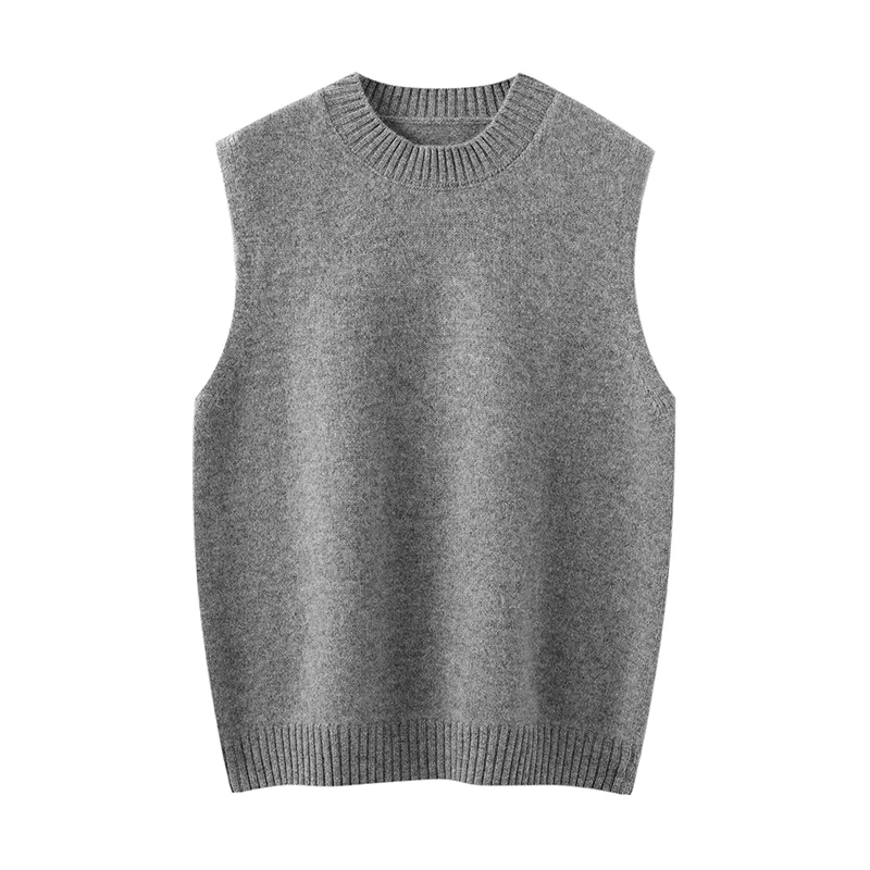 Women's Wool Vest - Casual Warm Outerwear for Autumn 2025