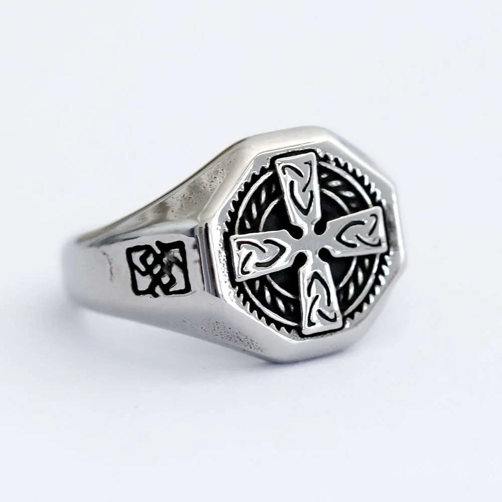 2023 New Creative Design Viking Valknut Celtic Odin Cross Ring Triangularn God Pattern Jewelry free shipping