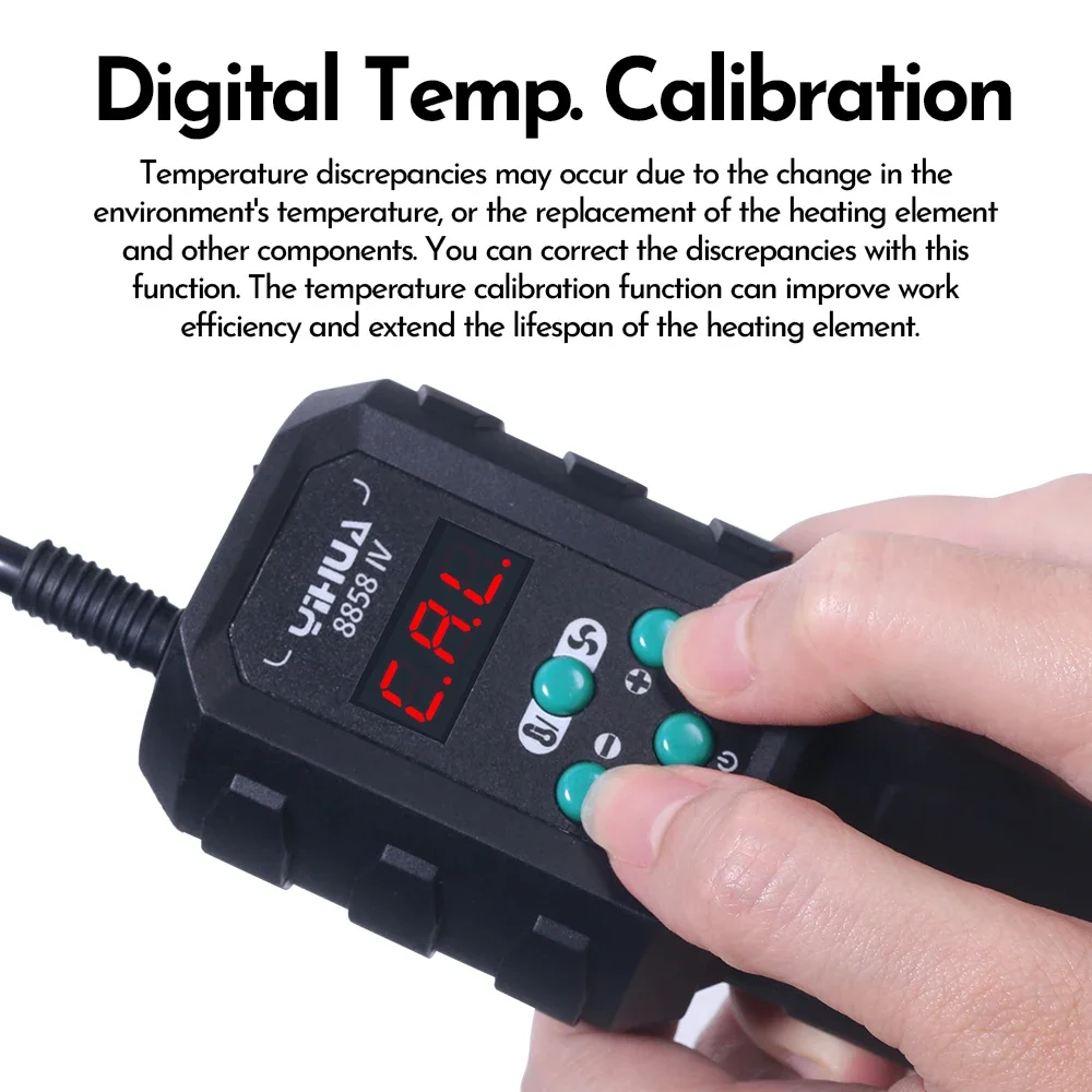 YIHUA Micro Hot Air Gun  C/F Temp Adjusted 8858IV 700W Soldering Rework Welding Station LCD Digital Heat Gun BGA IC Solder Tools