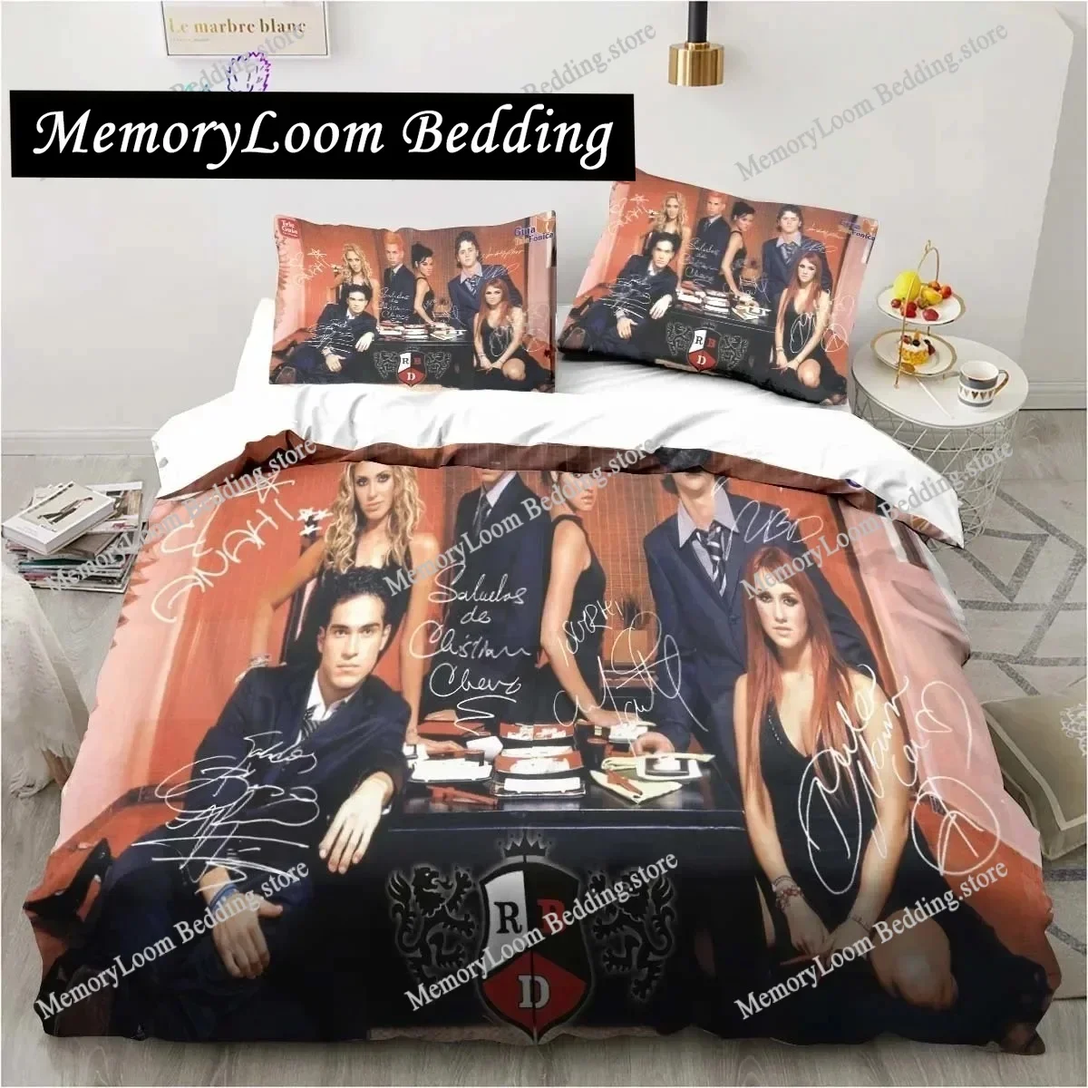 

3D Print Band RBD Bedding Set Boys Girls Twin Queen King Size Duvet Cover Pillowcase Bed boys Adult Home Textile Luxury Gift