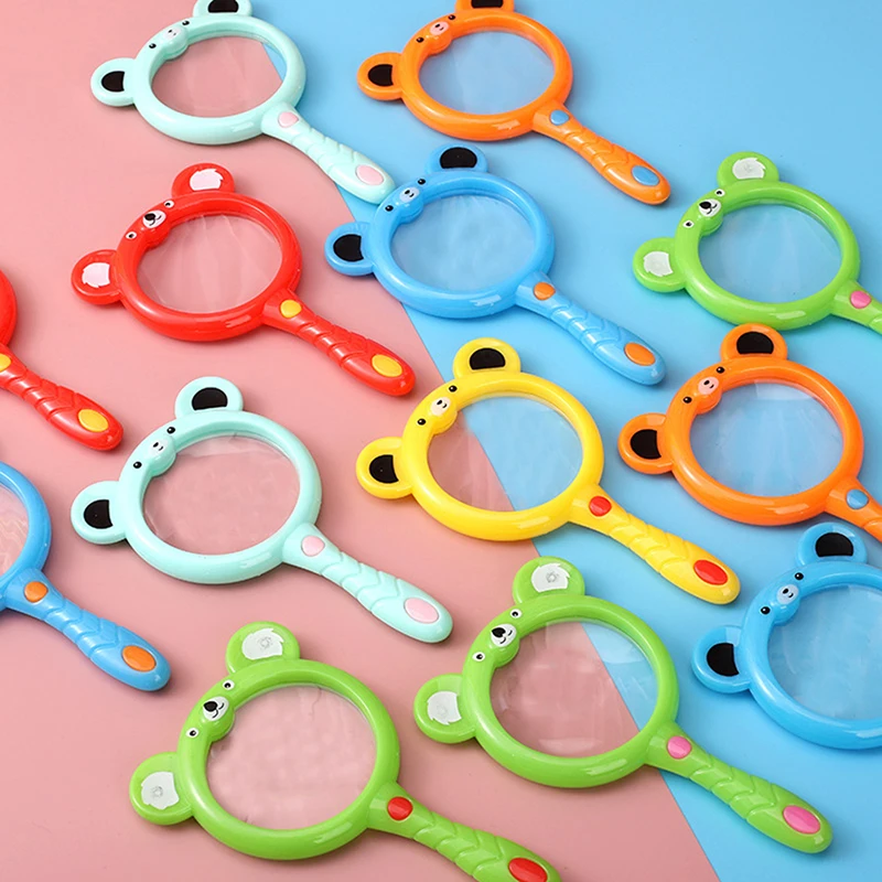 1Pc Cartoon Animal Magnifying Glass Exploration Learning Children Educational Toys Magnifier Kids Science Experiment Gift