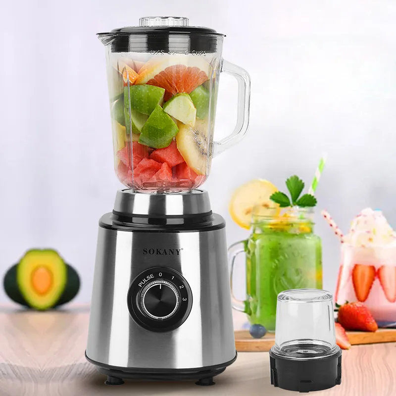 Houselin 2 in 1 Blender and Food Processor Combo for Kitchen, Small Electric Food Chopper for fruits and spices,600W 3Speeds