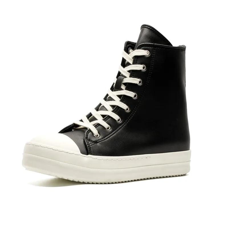 

2026 New Quality designer High Top Board Shoes Thick Sole Brand Heightened Black Shoes Versatile Canvas Shoes Women's Boots