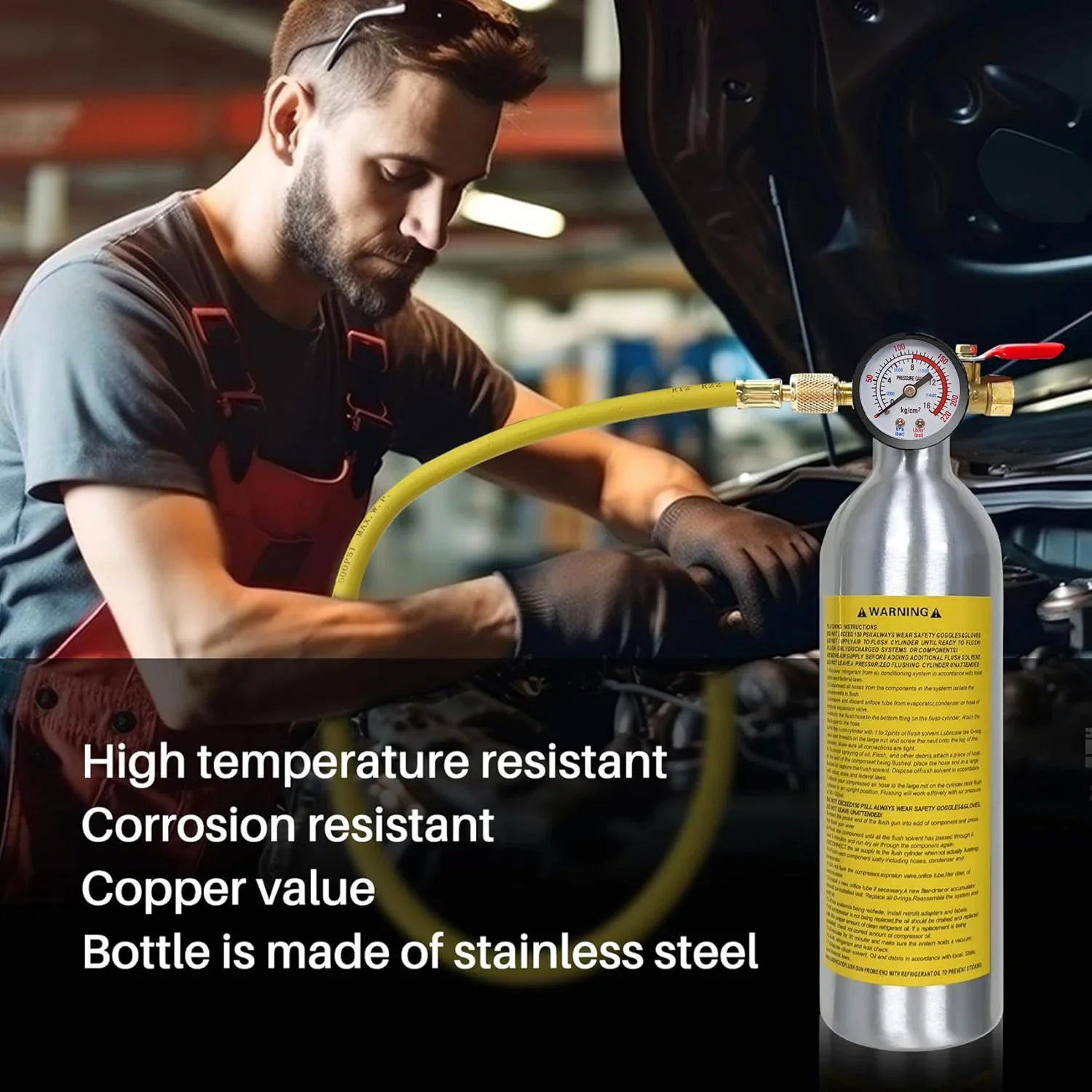 

Комплект для промывки кондиционера, набор инструментов для очистки труб кондиционера автомобиля, набор для промывки системы кондиционирования воздуха R134A