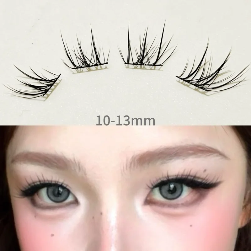 Mixiaohe Sweet Fox Segmented Lashes with Upturned Wispy Strands, Lightweight, Easy to Apply, Suitable for Daily Dating, Party, Photo Makeup, and Beginners