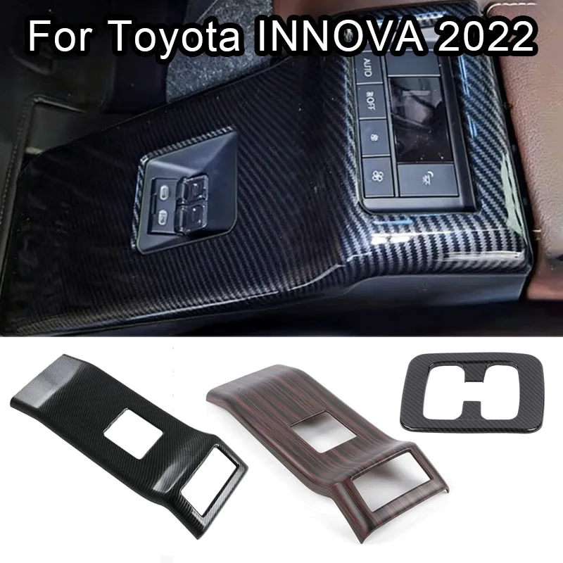 

For Toyota INNOVA 2023 Rear Air Vent Decoration Seat Belt Adjuster ABS Decorative Stickers