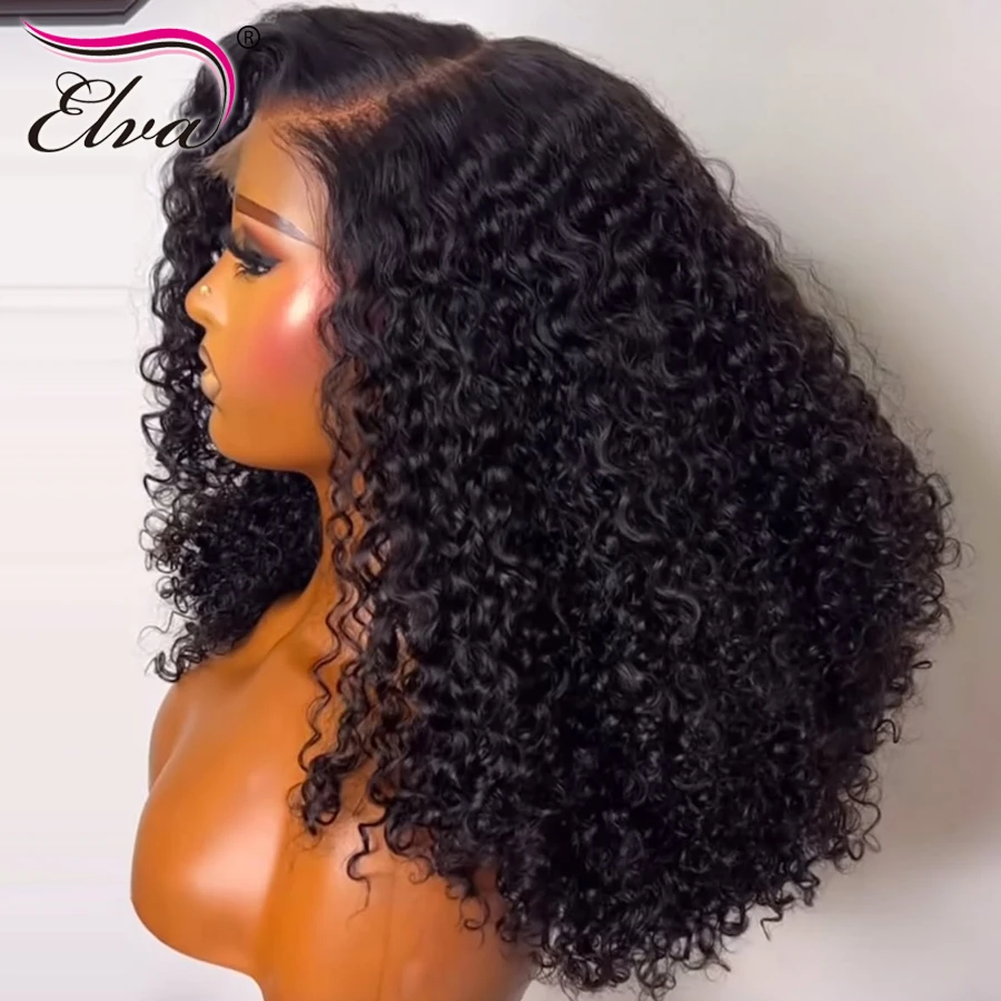 Parrucca birmana riccia 250% ad alta densità 13X4 13X6 trasparente HD anteriore in pizzo Glueless parrucca capelli umani principessa pronti da indossare per donna