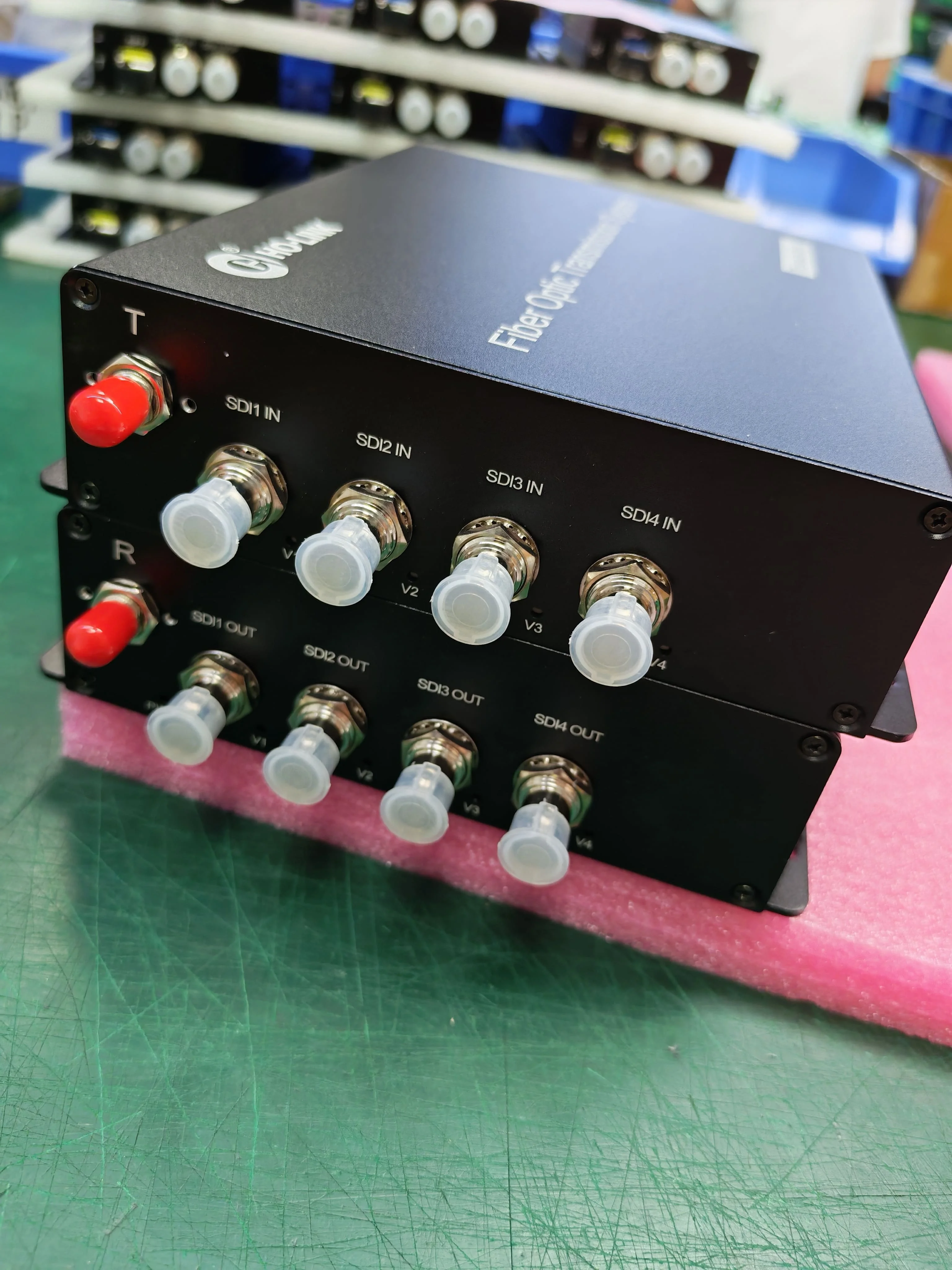 4 Channels 3G SDI Input Fiber Optic Converter Transmitter/Receiver