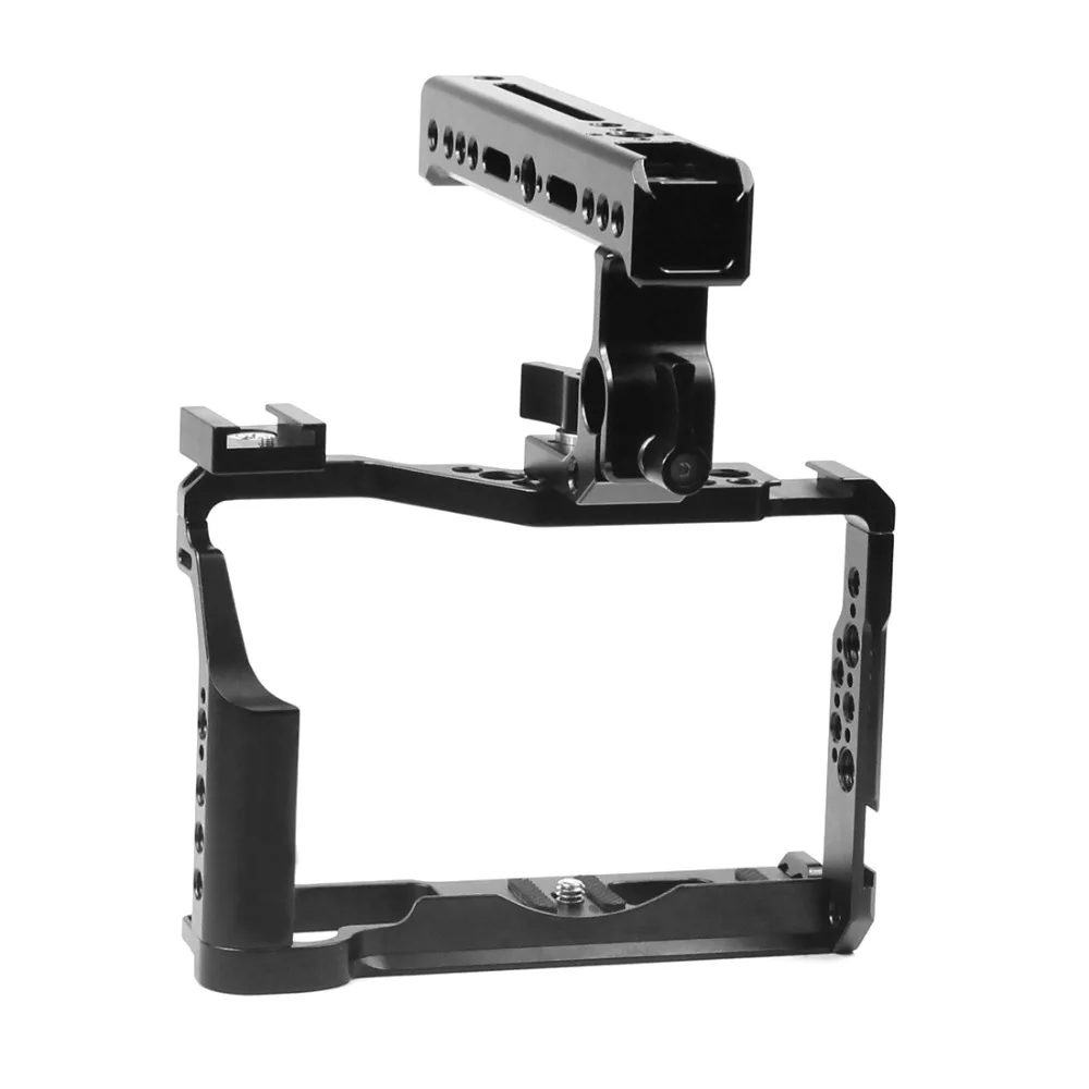 Aluminium SLR Kamera Käfig für Fujifilm X-T3 /XT3/XT2 /X-T2 DSLR Rig Schutzhülle Abdeckung mit Top griff Grip Kalten Schuh Montieren – Detail 26