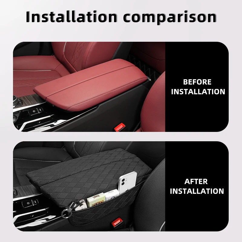 For BMW 5 Series G30 G32 6GT 2018-2023 Car Center Console Armrest Protector Cover PU Leather Pad With Storage Auto Accessories