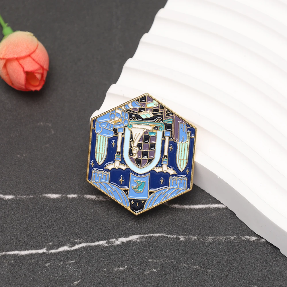 Filme temático pinos broche criativo matical sala da escola geométrica esmalte emblema crachá lapela pino jóias cosplay acessório prop presente