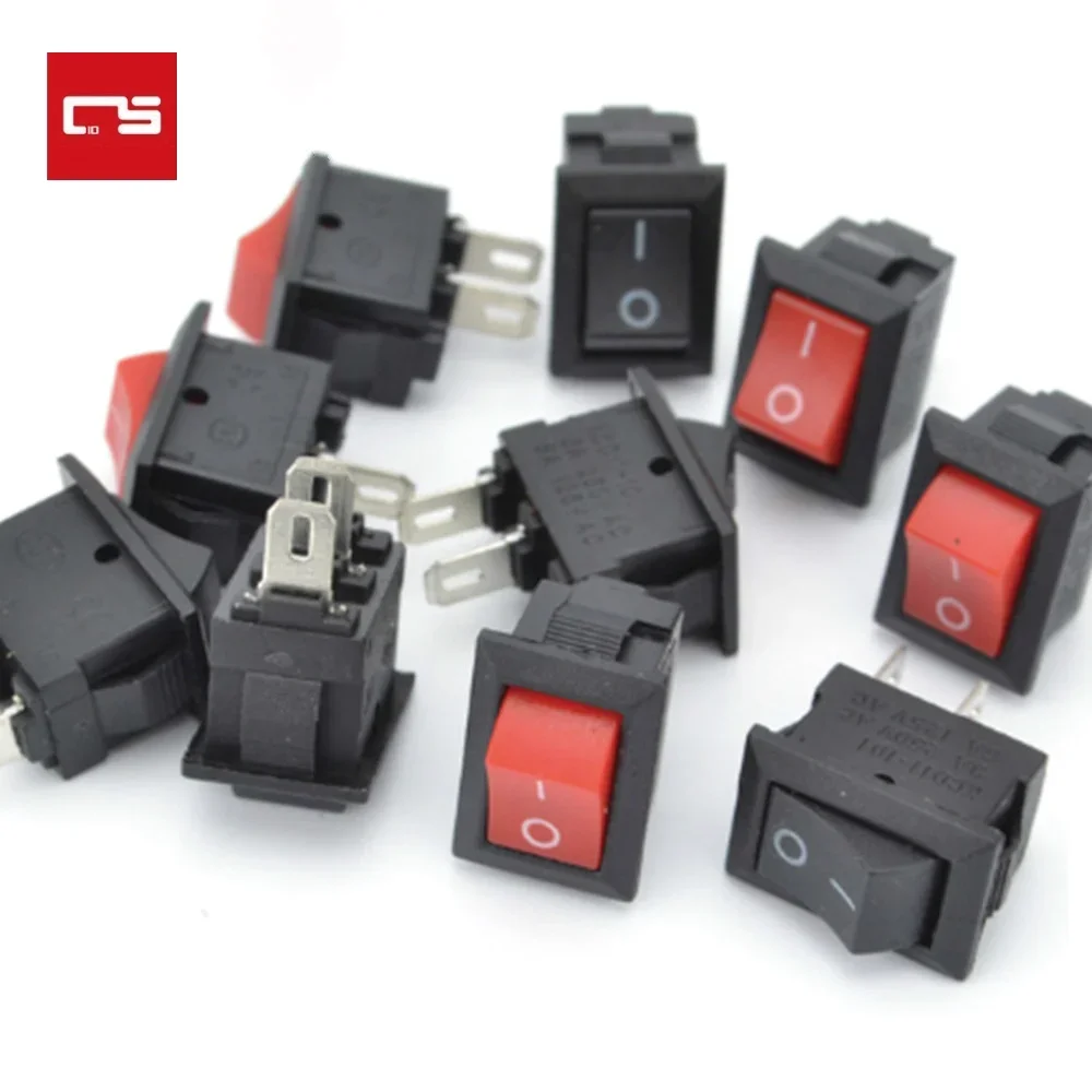 

10 Pcs Kcd1-101 2 Pin 15*21Mm Mini Push Button Switch Snap-In On/Off Boat Rocker Switch Ship Type Inclined Rocker Switch