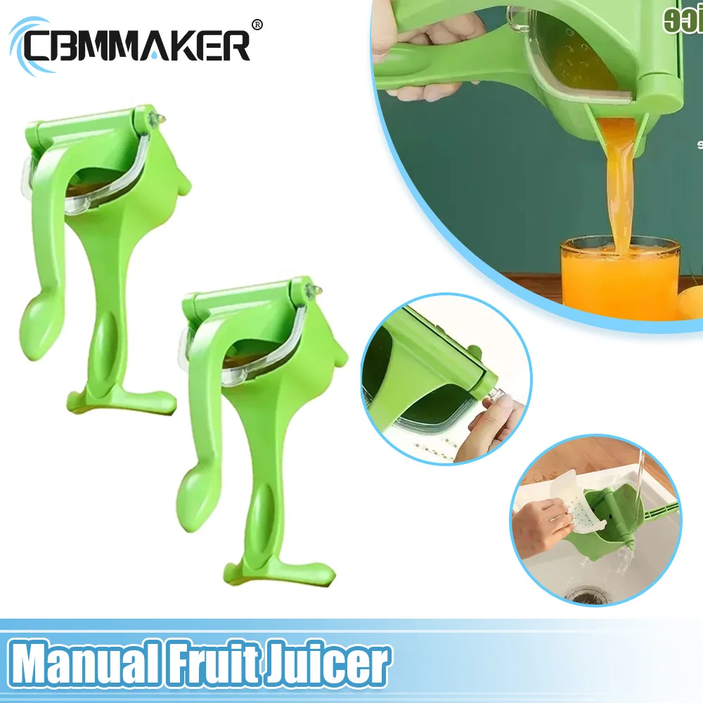 

1/2pcs Manual Fruit Juicer Kitchen Manual Juicer Plastic Eco-friendly Edible Material Lemon Orange Apple Juicer Kitchen Gadget