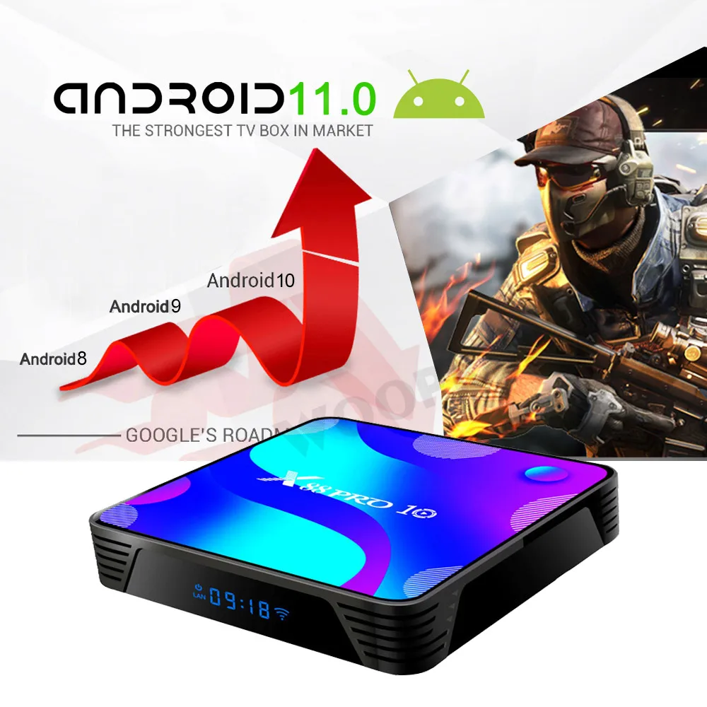 Imagem -04 - Pro 10 Smart tv Box Android 11 Rockchip Rk3318 Suporte 4k Google Youtube Grupo Dual Wifi 2.4g 5g Bt4.0 Woopker-x88