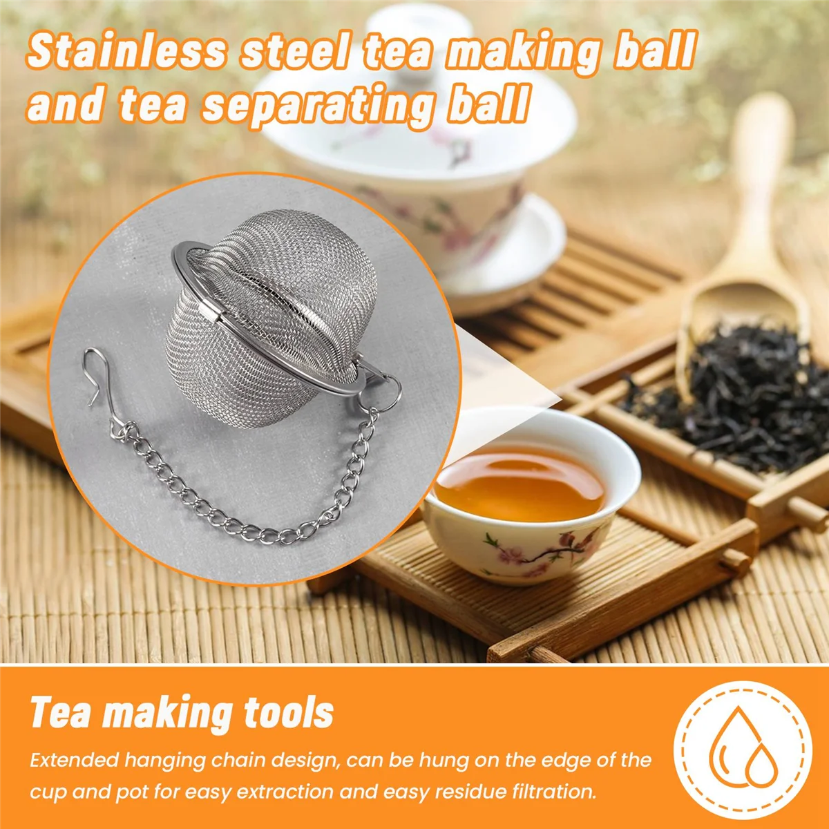 2PCS Practical tea ball, Tea Spices Infuser Filter