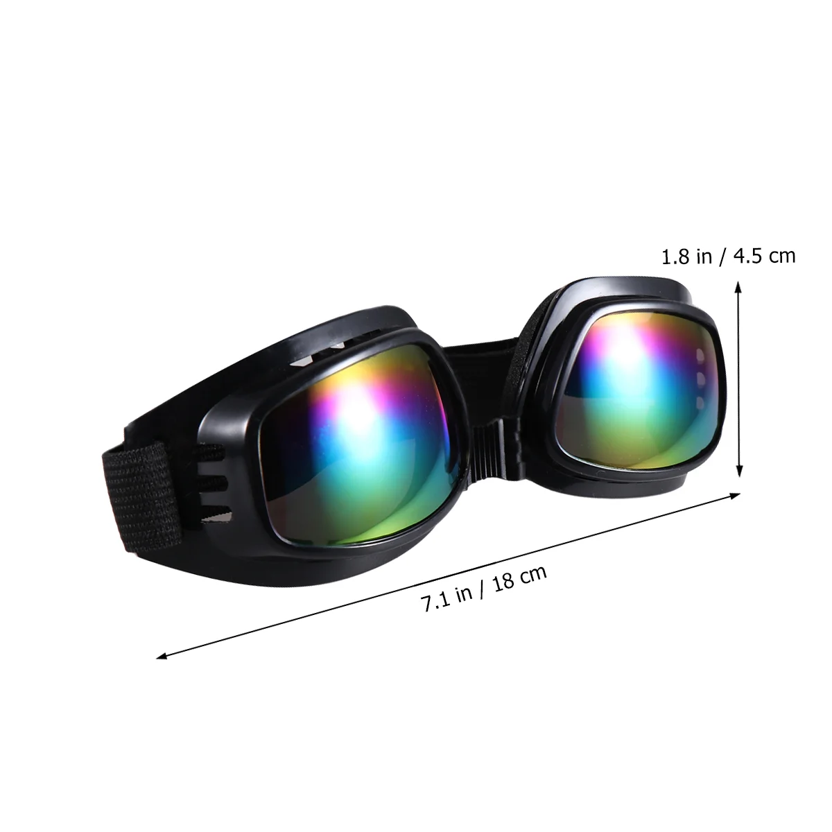 Outdoor Snowboard Goggles Skiing Bike Motorcycle Cycling Protective Safety Goggles Glasses (Black Frame and Colorful Glass)