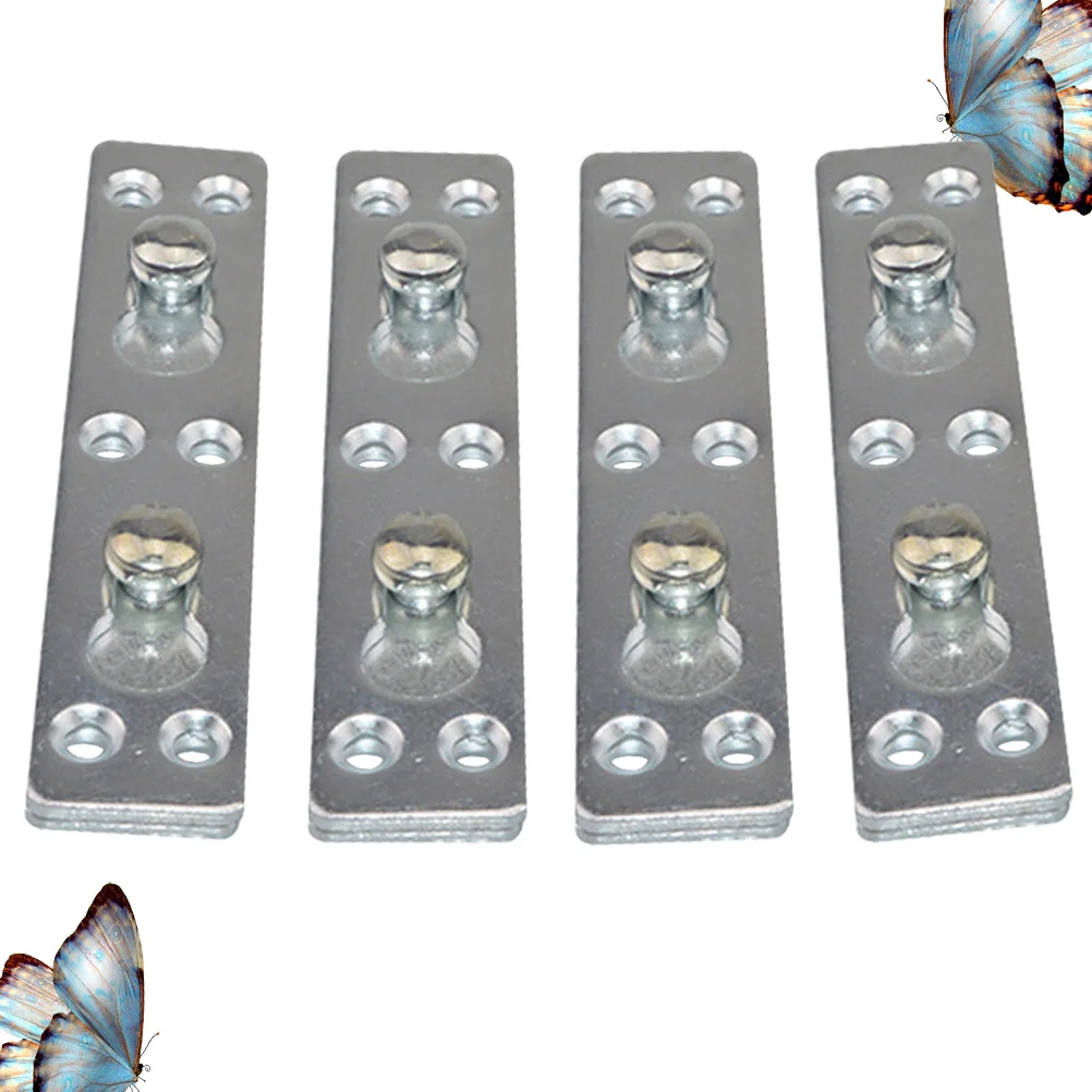 4 pz 1 Set Cerniera del Letto Addensare Anti-ruggine Resistente Alla Corrosione Telaio del Letto Connettore Gemel Per La Riparazione della Testiera Pedana