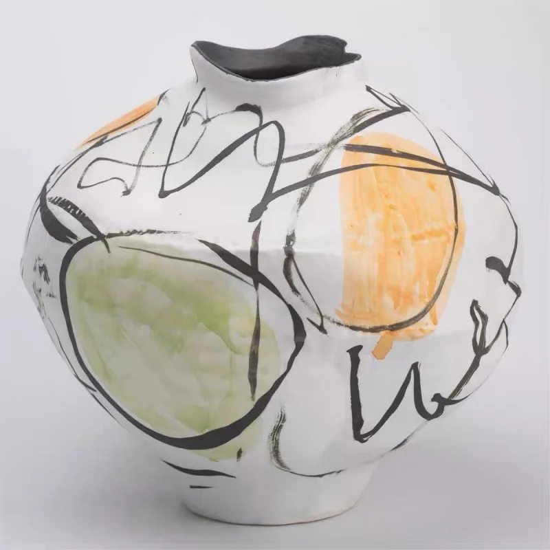 Ceramic jar handmade vase