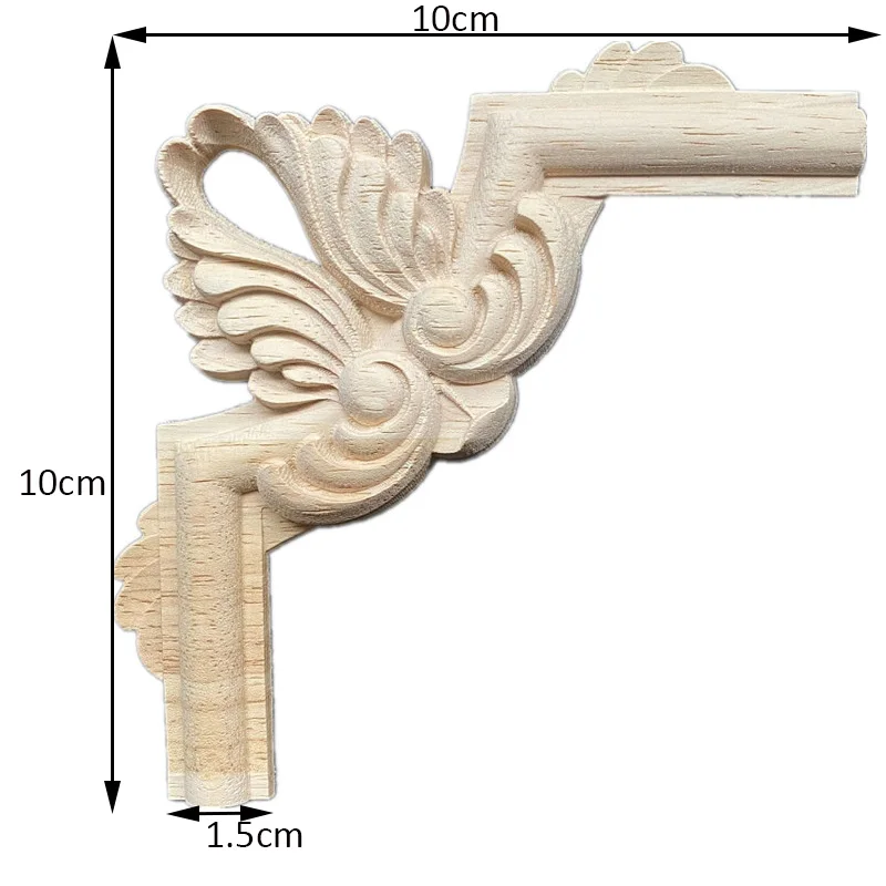 10-14cm Furniture Decorative Wood Carving Door Decals Long Bed White Peihua Tablets Ornaments Mini Crossbow Vintage Home Decor