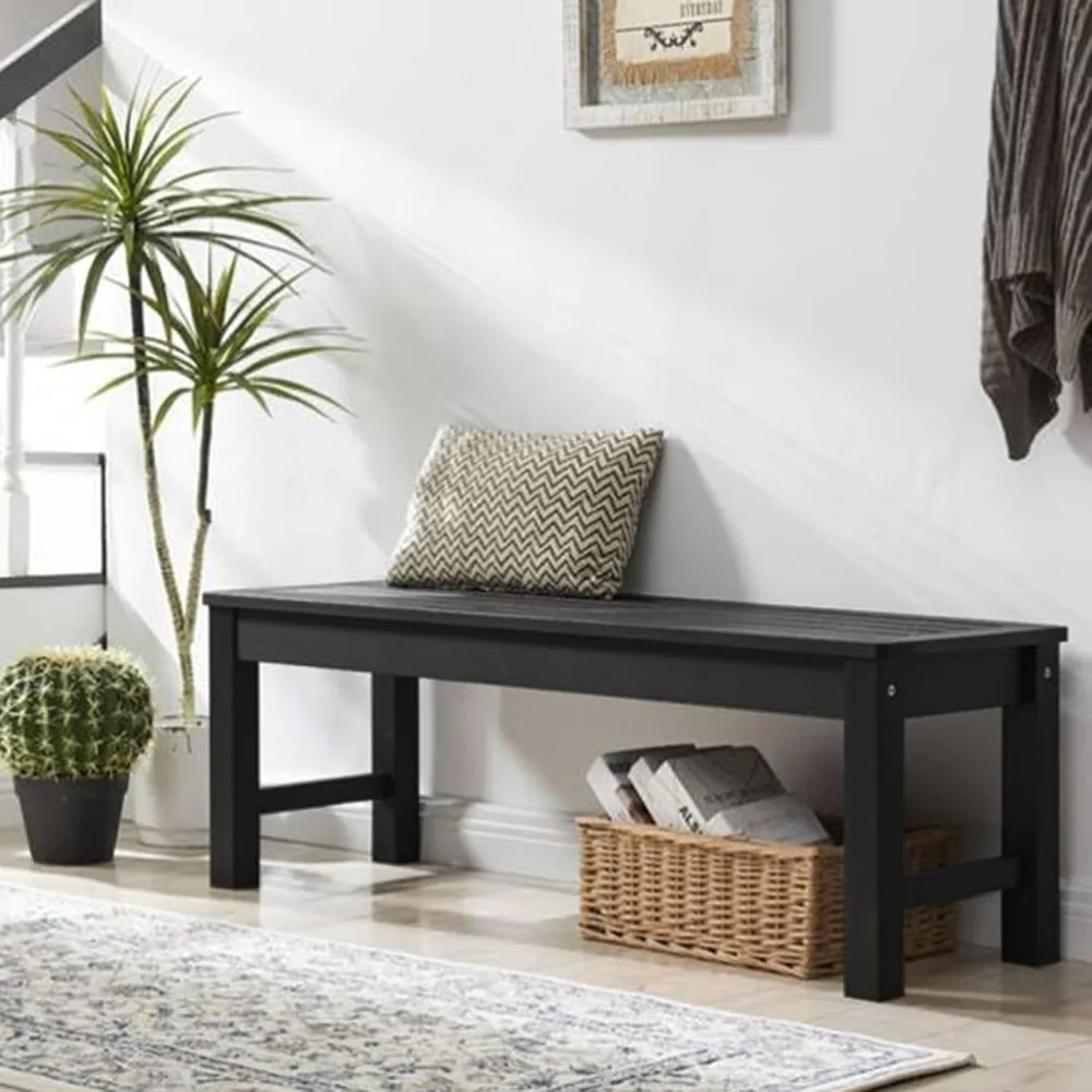 

Knight Bench,Two Person Outdoor Poly Lumber Patio Backless Bench,Weatherproof Garden Bench That Never Rot and Fade