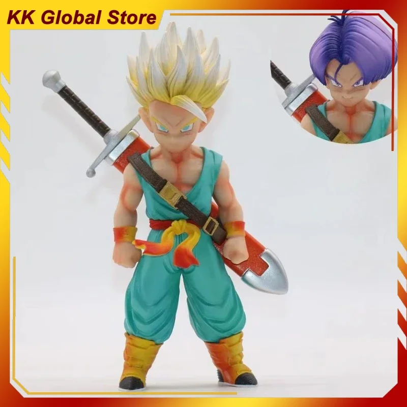 

19cm New Dragon Ball Anime Figure Trunks Peripheral PVC Model Replaceable Statue Decoration Ornaments Kids Birthday Gifts Toys