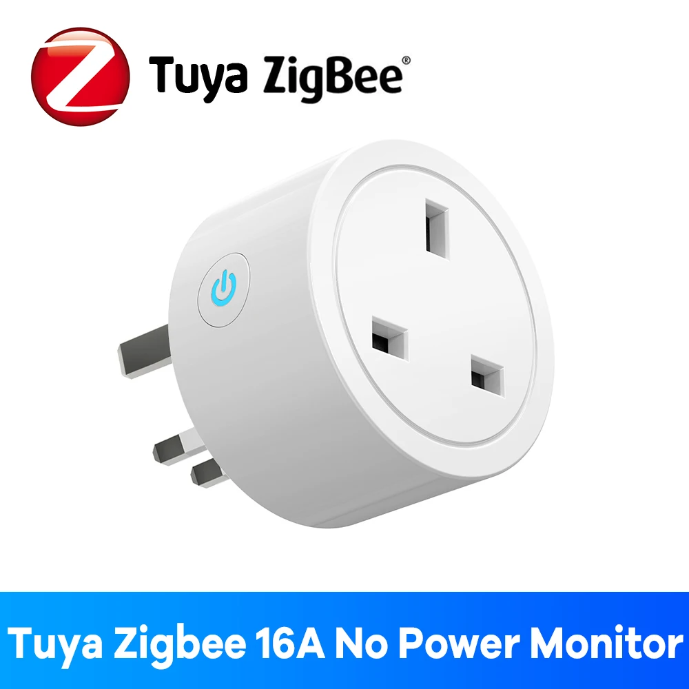Zigbee Smart Plug 16A UK Socket Works With Alexa Google Home Energy Monitor Timer Remote Control for Electrical Sockets Tuya APP image 3