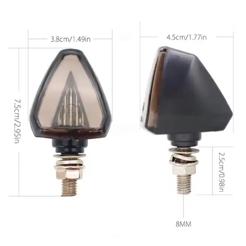 Motorcycle LED Turn Signal DC 12V Anti-Collision Warning Light Mini Signal Light With Strobe Light Turn Signal Light