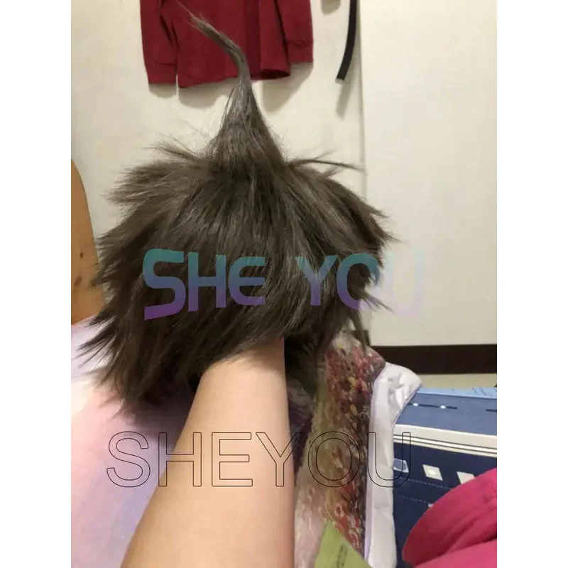 Super dangan ronpa 2 danganronpa hajime hinata peruca resistente ao calor peruca cosplay de cabelo sintético