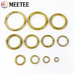 2/5/10Pcs Solid Brass O Ring Seamless Rings Buckle Hook Belt for Webbing Bag Stap Pet Collar Keychain Clasp DIY Leather Hardware