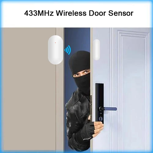 Imagen 2 del producto Sensor de puerta inalámbrico, Mini Detector de ventana abierta de 433MHz, funciona con nuestro sistema de alarma antirrobo de seguridad para el hogar inteligente G03 G12 G30 G50 G60