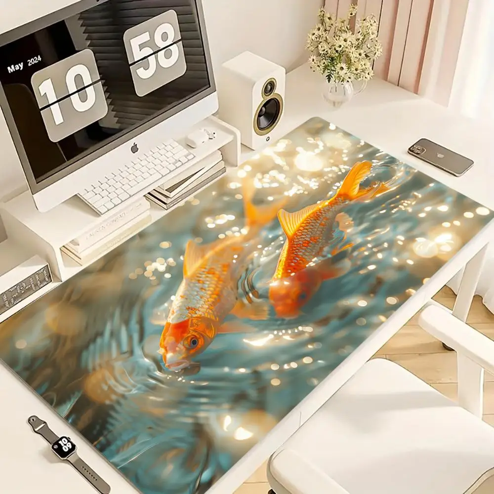

Surface Fish Mouse Pad Large Computer Office Game Table Mats XXL Rubber Anti-slip Gaming Keyboard Mousepads Long Desk Pads 40x90