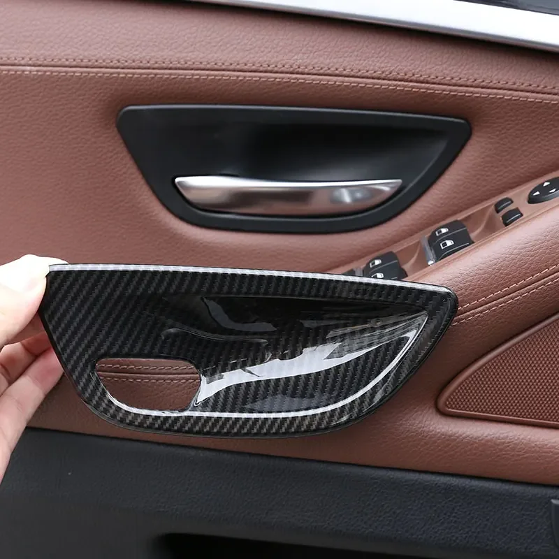 

For BMW 5 Series F10 520 525 2011-2017 ABS Carbon Fiber Car Inside Door Bowl Frame Cover Trim Stickers Car Accessories