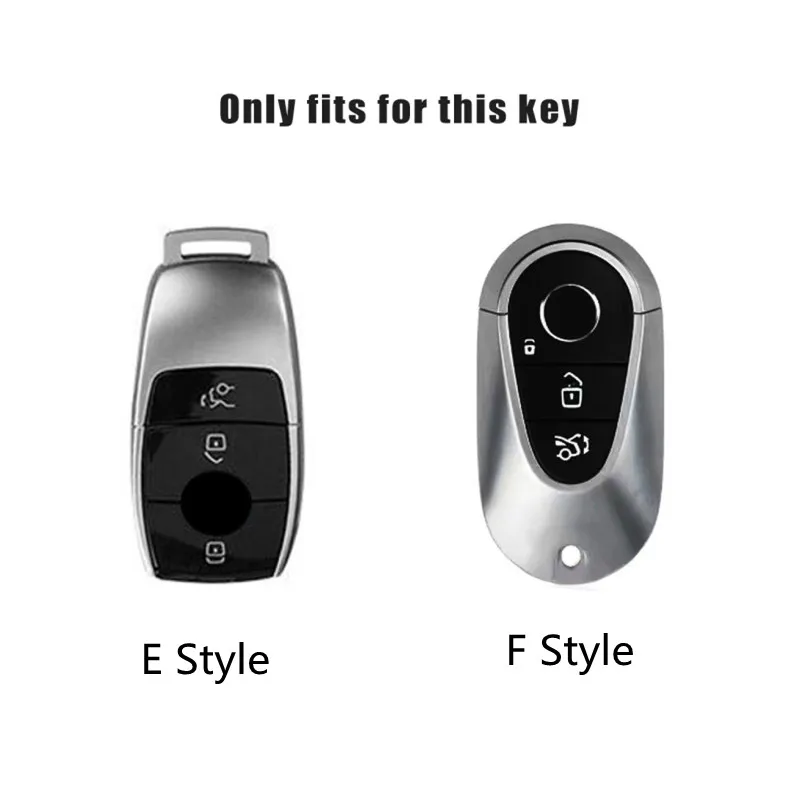 Zinc Alloy Leather Car Key Case For Benz 2021 C E S Class W223 W206 S350L S400L S450L S500L W213 E200 E260 E300 E320 GLS GLA2018