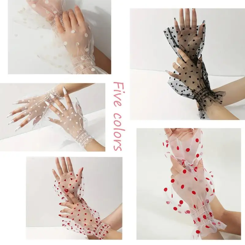 ネイルアートフォトグローブ水玉ネイル偽カフネイル写真装飾袖ファッションネイルアートアクセサリー写真撮影の小道具