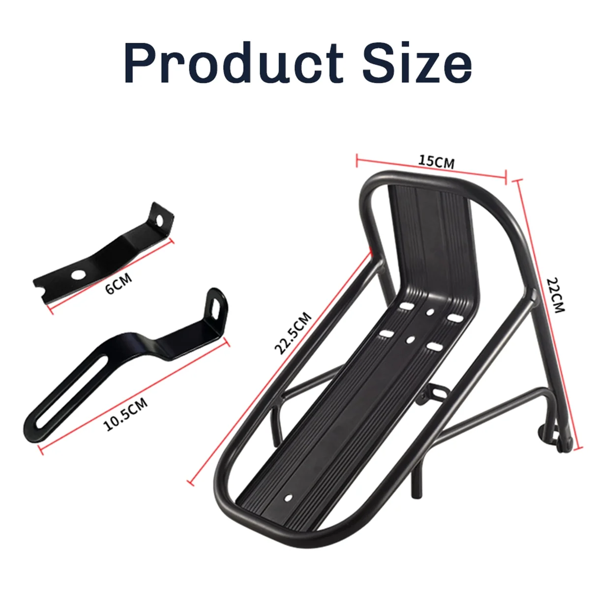 ABKM Lega di alluminio Ciclismo su strada Bici Portapacchi anteriore per bicicletta Borse laterali Borsa per bagagli Staffa per mensola Tronco per parti di biciclette